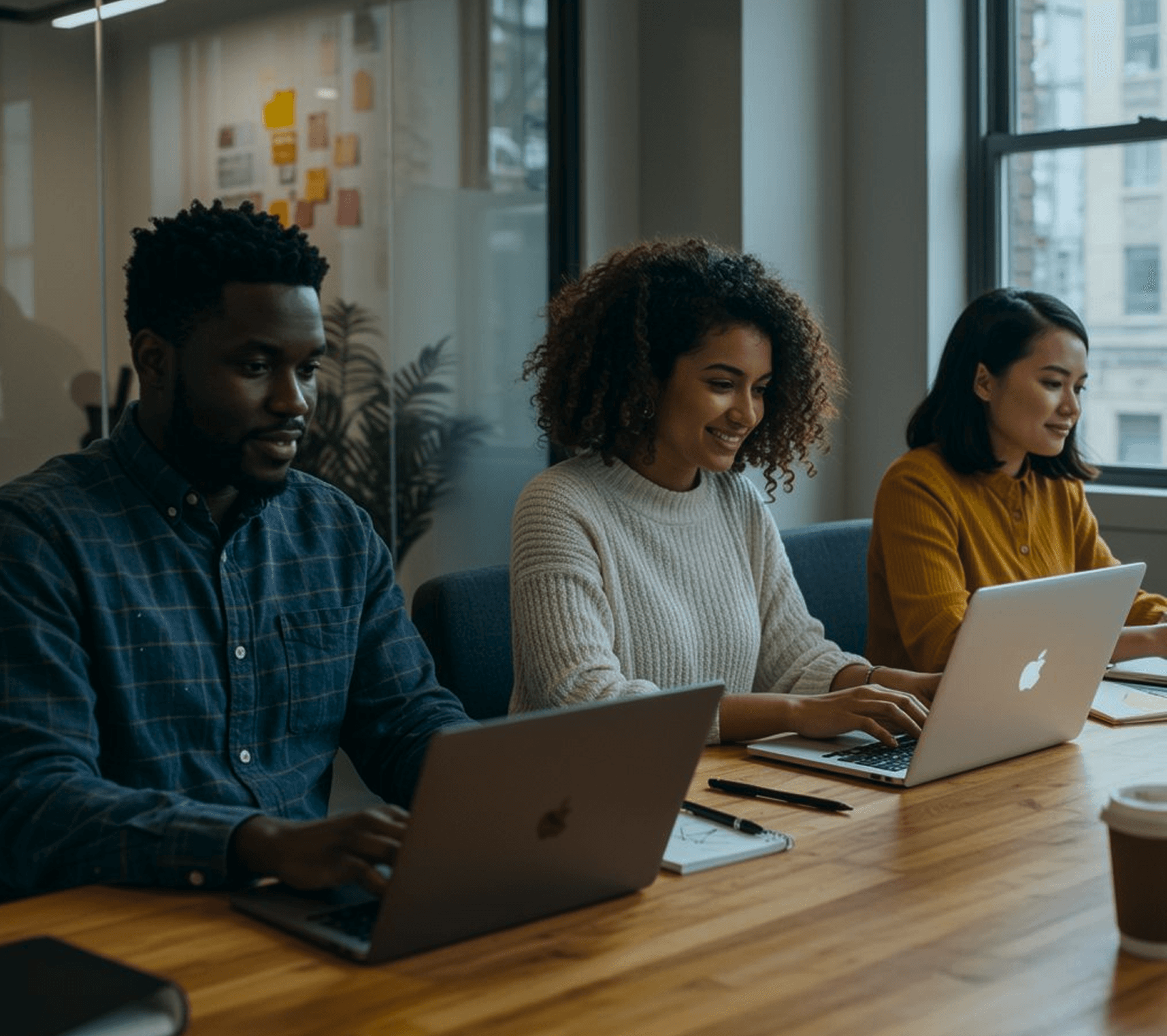 People working in office